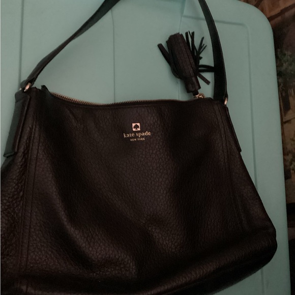 Kate Spade K4651 BLK Genuine Leather Shoulder Bag, Cross  Kate Spade Black Textured Shoulder Bag Excellent Condition